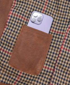 Uomo D'Arienzo Hamilton - Giacca in pelle cuoio effetto vintage quattro tasche