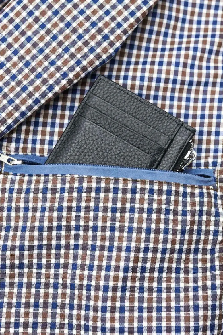 Uomo D'Arienzo Jeff - Gilet in pelle camoscio blu denim con bottoni