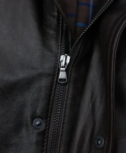 Uomo D'Arienzo Luca - Giaccone in pelle nera con tasconi nappa effetto liscio