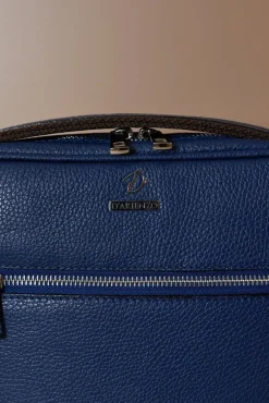 D'Arienzo Lucas - Borsa a tracolla in pelle blu spallina regolabile
