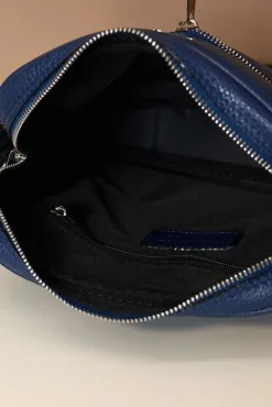 D'Arienzo Lucas - Borsa a tracolla in pelle blu spallina regolabile