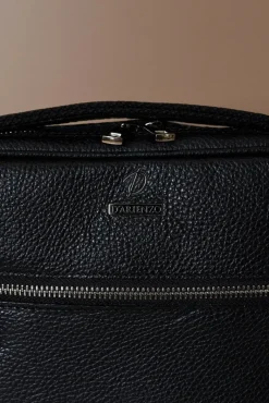 D'Arienzo Lucas - Borsa a tracolla in pelle nera spallina regolabile