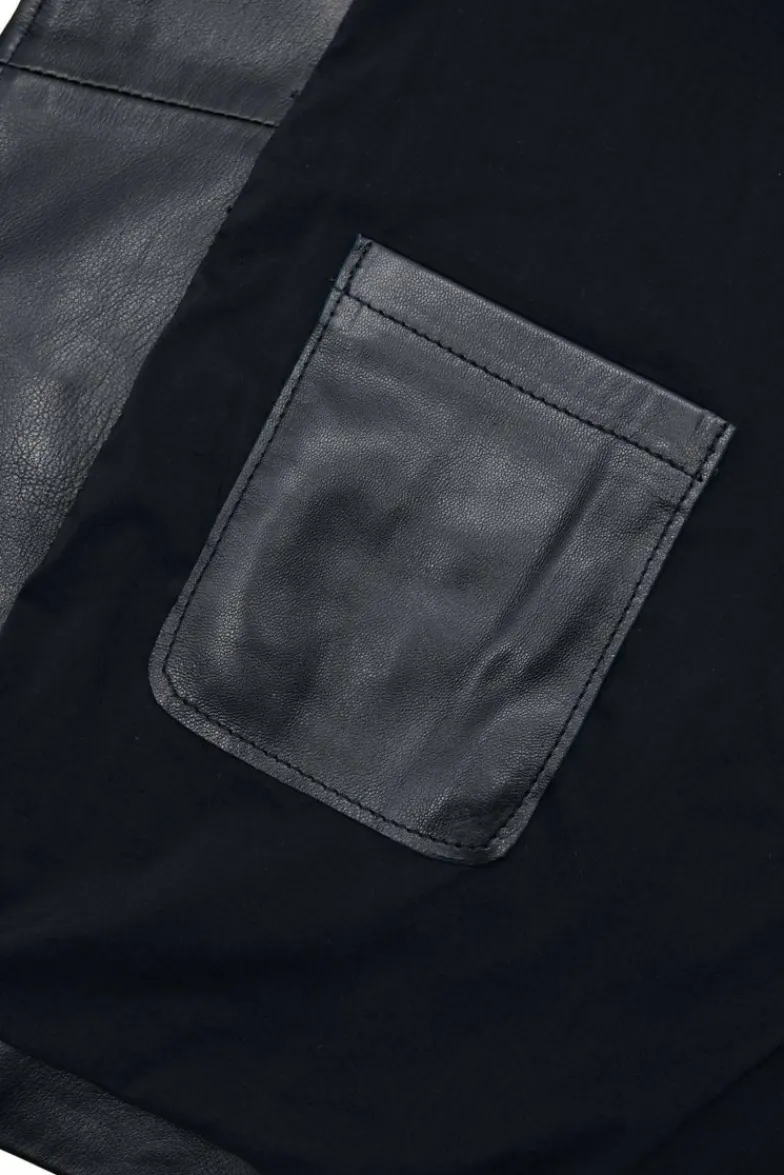 Uomo D'Arienzo Luke - Blazer in pelle nappa nera con due bottoni