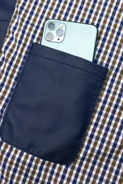 Uomo D'Arienzo Luke - Blazer in pelle naturale blu con due bottoni