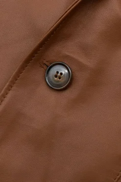 Uomo D'Arienzo Luke - Blazer in pelle naturale cuoio con due bottoni