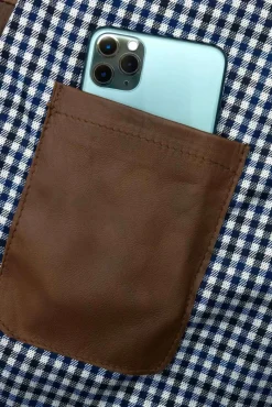 Uomo D'Arienzo Luke - Blazer in pelle naturale marrone nuvolato con due bottoni