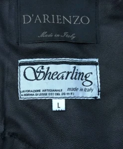 Donna D'Arienzo Malù - Montone shearling nero con cintura e cerniera trasversale