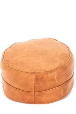 Donna D'Arienzo Modena - Cappello in pelle color cuoio con visiera stile Vasco
