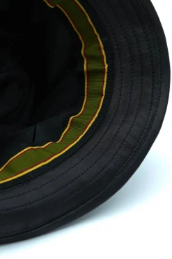 Uomo D'Arienzo New York - Cappello da uomo in pelle nera stile borsalino