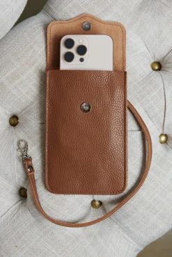 D'Arienzo Noah - Tracollina porta cellulare in pelle cuoio morbida
