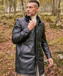 Uomo D'Arienzo Oscar - Cappotto in pelle nappa nera trapunta staccabile