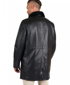 Uomo D'Arienzo Oscar - Cappotto in pelle nappa nera trapunta staccabile