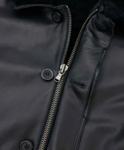 Uomo D'Arienzo Oscar - Cappotto in pelle nappa nera trapunta staccabile