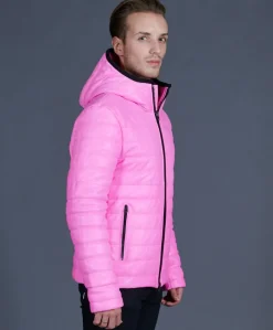 Uomo D'Arienzo Oslo - Piumino in pelle colore rosa con cappuccio