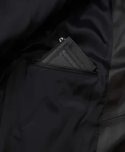 Uomo D'Arienzo Paul - Giacca bomber in pelle nera trapuntata a rombo