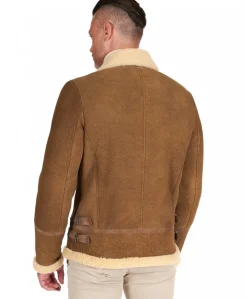Uomo D'Arienzo Peter - Montone nubuck cuoio Shearling biker uomo collo camicia