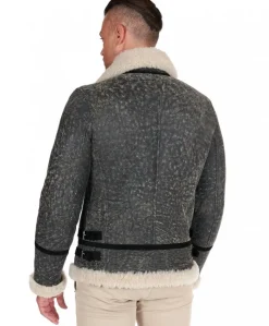 Uomo D'Arienzo Peter - Montone safari Shearling biker uomo collo camicia con fibbia