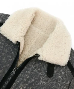 Uomo D'Arienzo Peter - Montone safari Shearling biker uomo collo camicia con fibbia