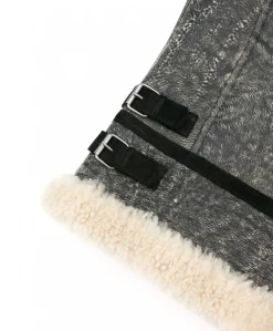 Uomo D'Arienzo Peter - Montone safari Shearling biker uomo collo camicia con fibbia