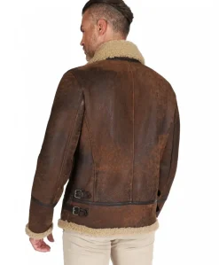 Uomo D'Arienzo Peter - Montone Shearling testa di moro uomo collo camicia con fibbia