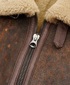 Uomo D'Arienzo Peter - Montone Shearling testa di moro uomo collo camicia con fibbia