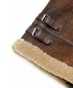 Uomo D'Arienzo Peter - Montone Shearling testa di moro uomo collo camicia con fibbia