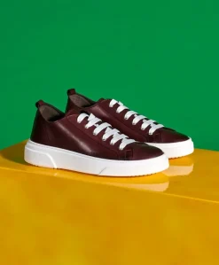 Uomo D'Arienzo Pisa - Sneakers in pelle bordeaux da uomo