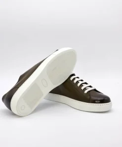 Uomo D'Arienzo Positano - Sneakers in pelle di vitello verde da uomo