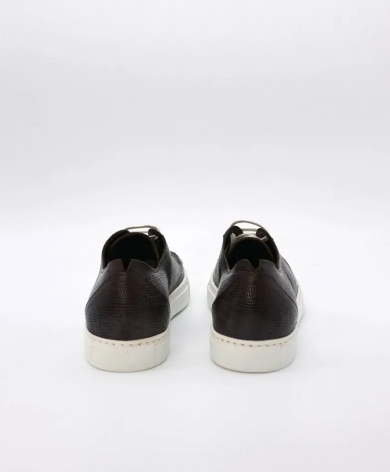 Uomo D'Arienzo Positano - Sneakers in pelle testa di moro viperina da uomo