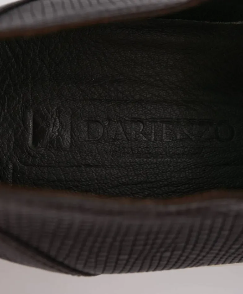 Uomo D'Arienzo Positano - Sneakers in pelle testa di moro viperina da uomo