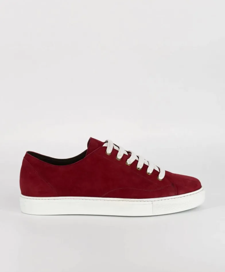 Uomo D'Arienzo Positano - Sneakers in pelle scamosciata rossa da uomo