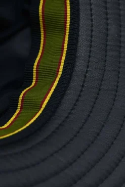 Donna D'Arienzo Riviera - Cappello da donna in pelle nera stile secchiello