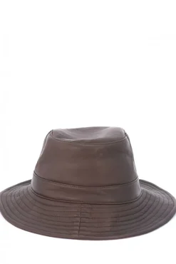 Donna D'Arienzo Riviera - Cappello da donna in pelle testa di moro stile secchiello