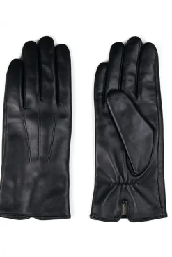 Donna D'Arienzo Salima - Guanti in pelle nera da donna touch screen