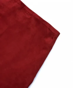 Donna D'Arienzo Tara - Gonna longuette in pelle bordeaux camoscio