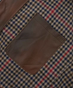 Uomo D'Arienzo Ted - Giacca in pelle naturale marrone nuvolato effetto vintage