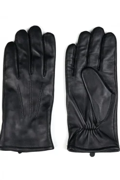 Uomo D'Arienzo Thor - Guanti in pelle nera da uomo touch screen
