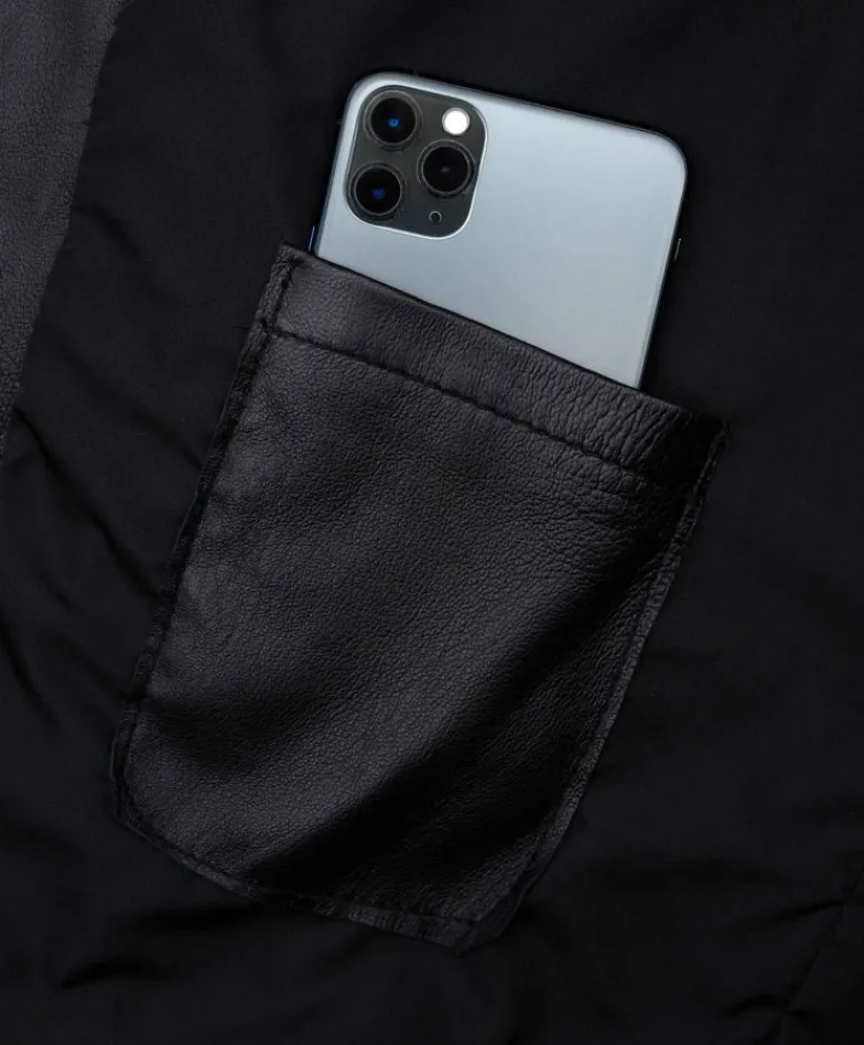 Uomo D'Arienzo U411 - Giacca moto in pelle nera biker trapuntato spalle effetto liscio