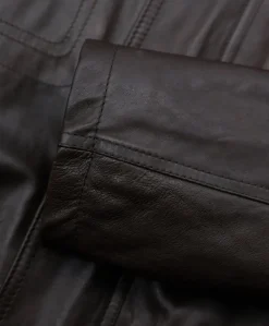 Uomo D'Arienzo Vittorio - Cappotto in pelle testa di moro con cappuccio staccabile