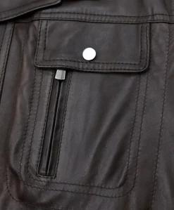 Uomo D'Arienzo Vittorio - Cappotto in pelle testa di moro con cappuccio staccabile