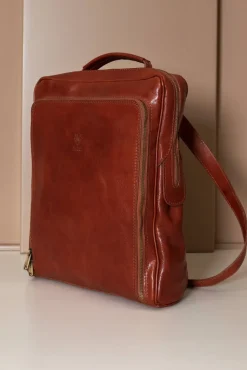 D'Arienzo Zaino in pelle cuoio di vitello borsa effetto vintage
